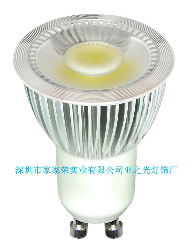 发光角度38° Gu10集成面光源6W COB LED射灯